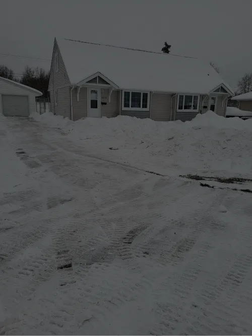 shoveled driveway
